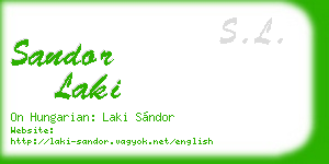 sandor laki business card